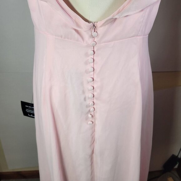 Lulus Dreamy Admiration Light Pink Ruffled Maxi Dress Size L - Picture 5 of 8
